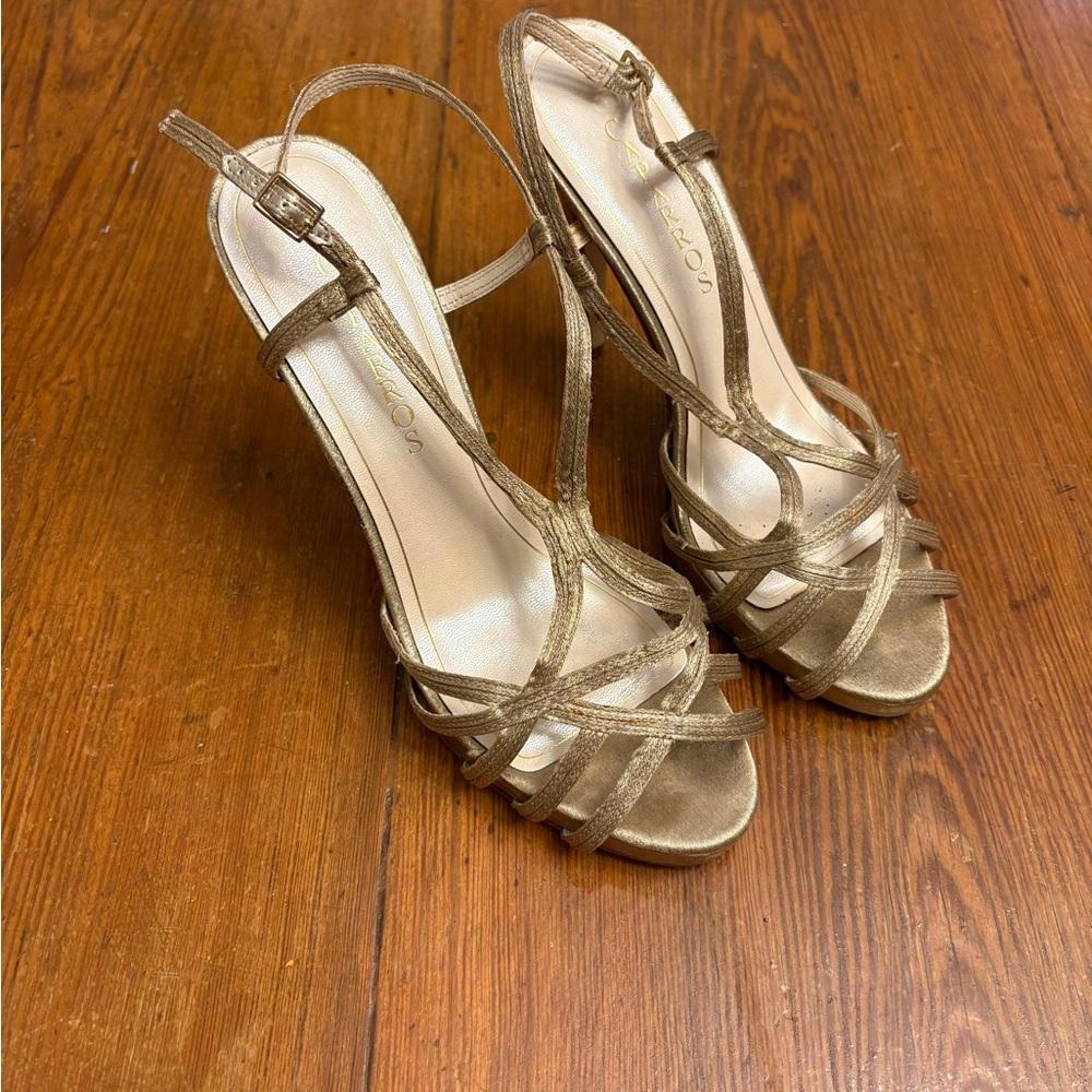 Caparros Gold Strappy Heels